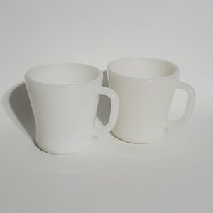 White Federal Milk Glass Coffee Mugs Made in USA